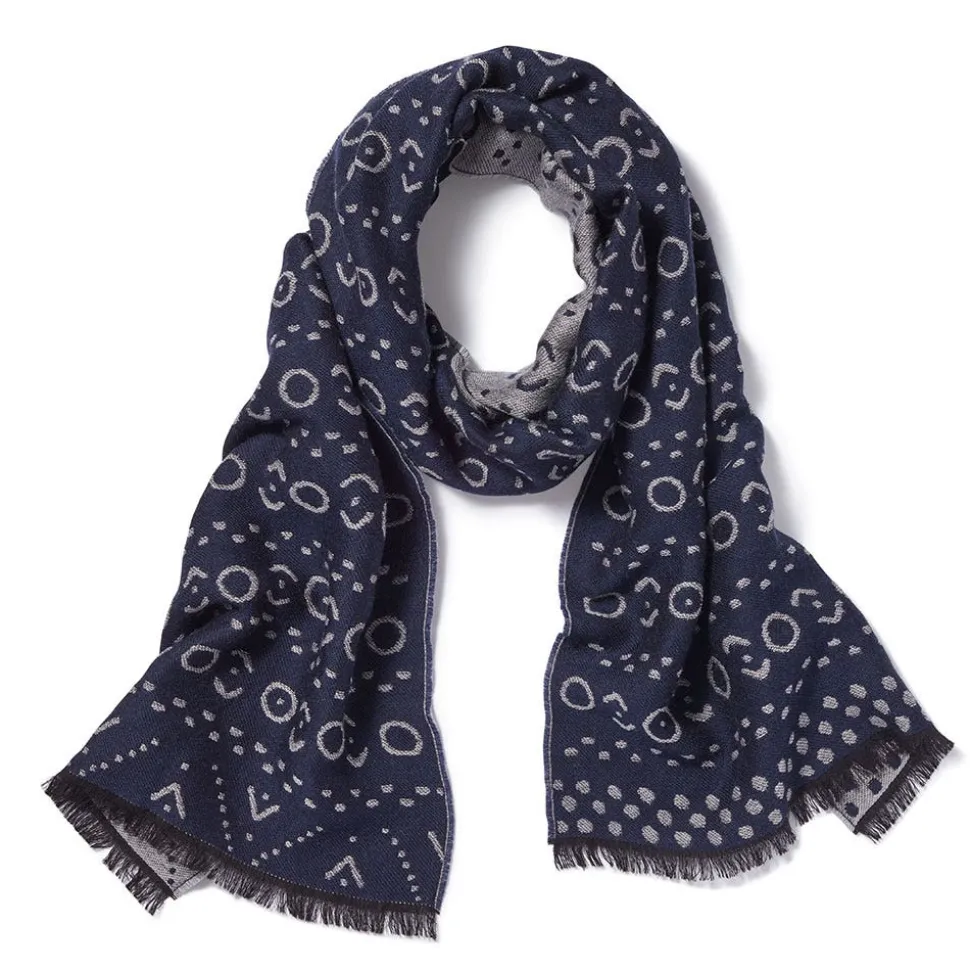 African Geometric Patterns Unisex Wool-Blend Scarf