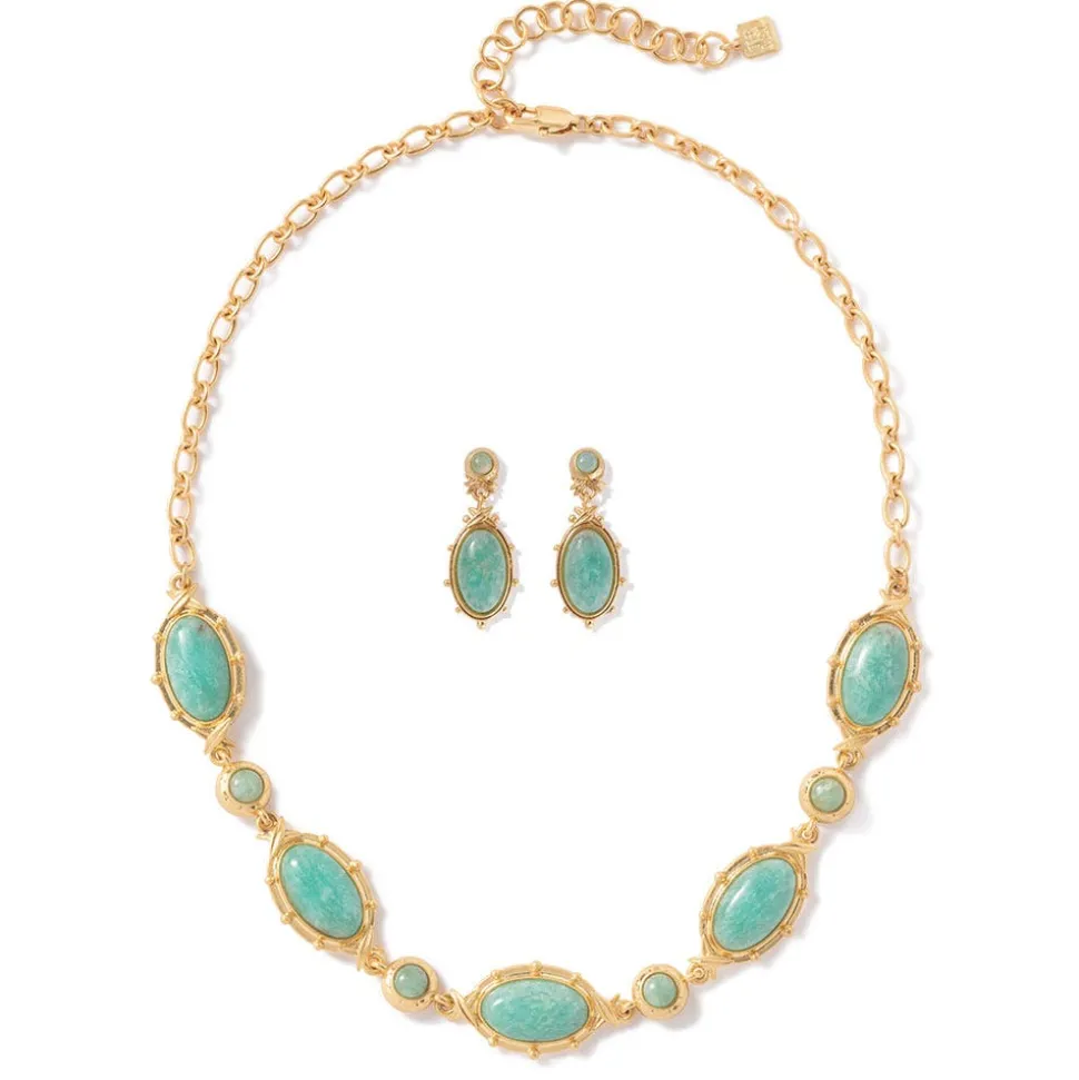 American Gilded Age Statement Necklace And Earrings Set