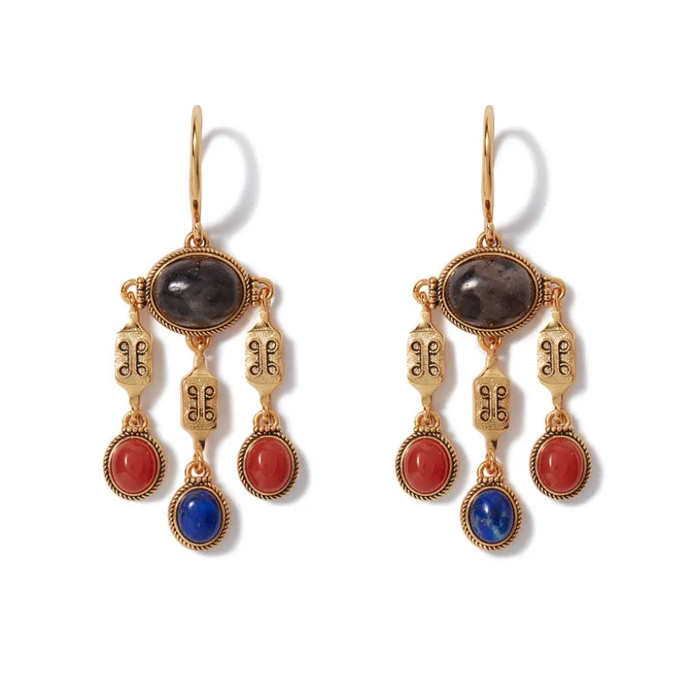 Ancient Gems Chandelier Earrings