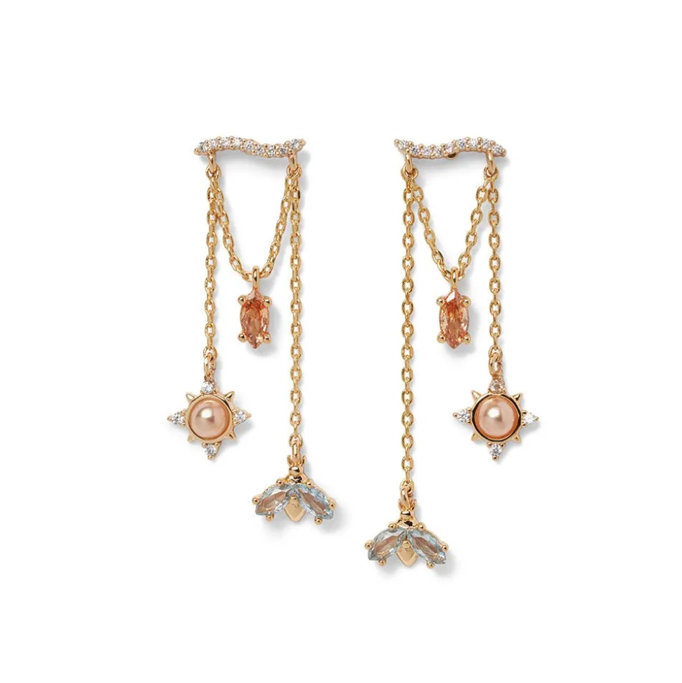 British Tree Of Life Chandelier Earrings With Charms