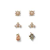 British Tree Of Life Fruit, Insects, And Stars Stud Earring Set