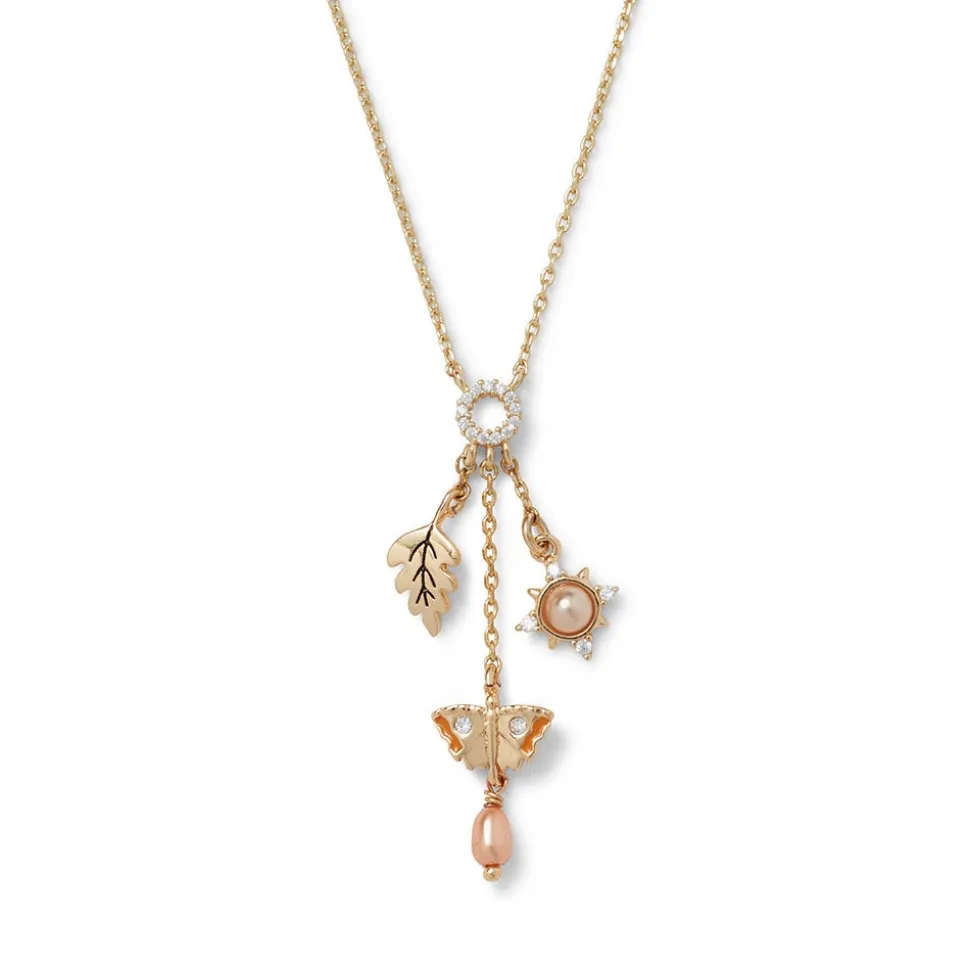 British Tree Of Life Triple-Charm Necklace
