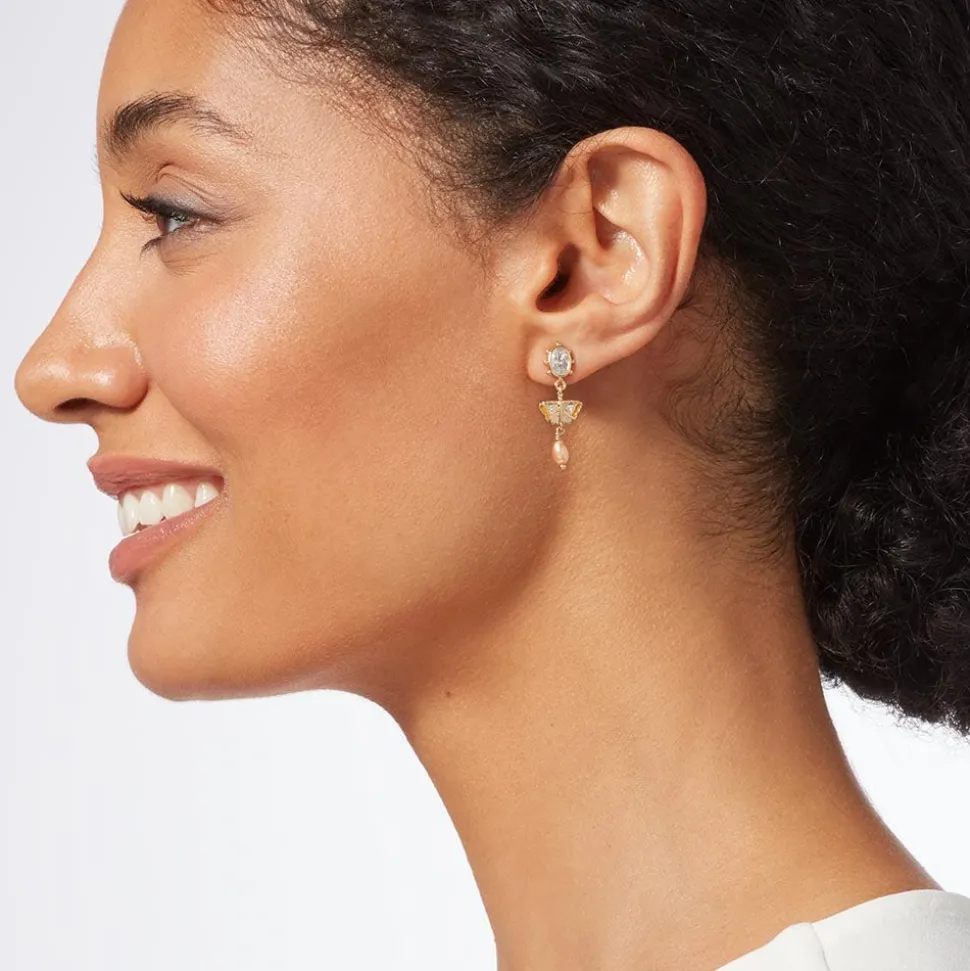 British Tree Of Life Triple-Drop Mismatched Earrings