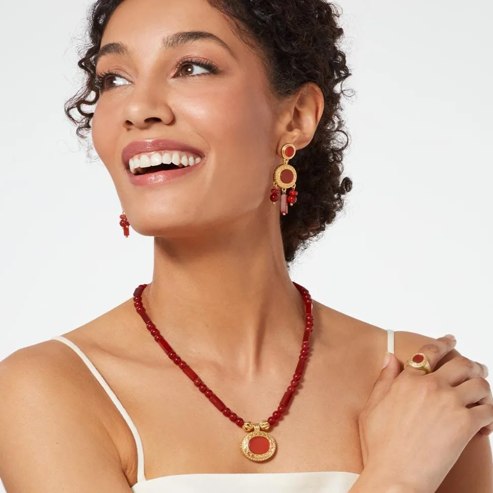 Classical Carnelian Chandelier Earrings
