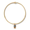 Cypriot Twist Collar Necklace With Charm