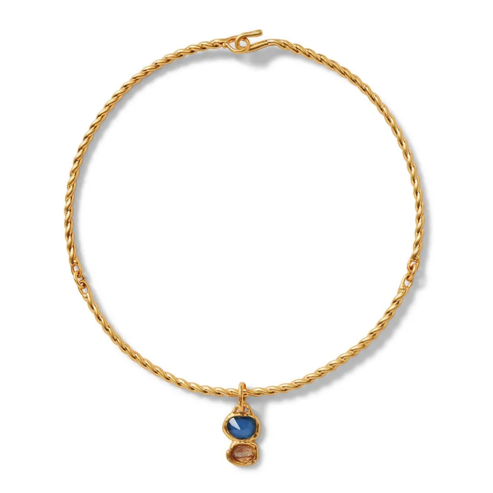 Cypriot Twist Collar Necklace And Triple-Drop Earrings Set