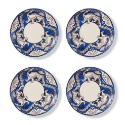 De Morgan Stylized Dragons Salad Plate Set