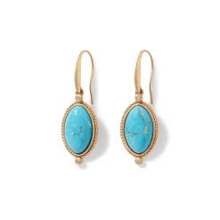 Egyptian Hathor Turquoise Drop Earrings