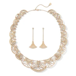 Erte Zizi Necklace And Drop Earrings Set