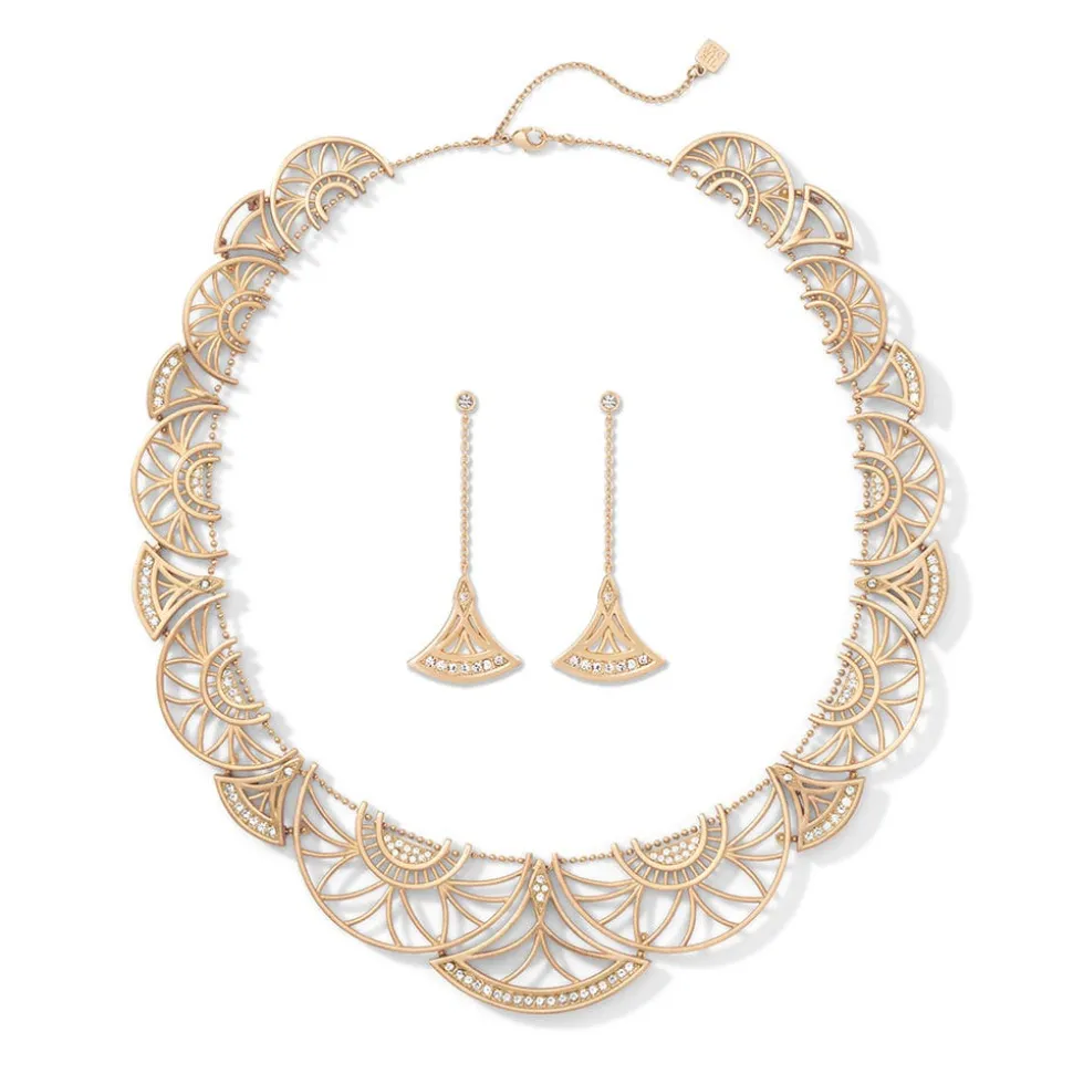 Erte Zizi Necklace And Drop Earrings Set