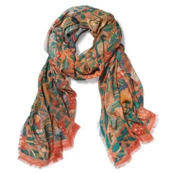 Flora And Fauna Oversize Cashmere-Blend Shawl