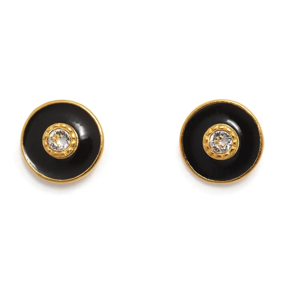 Hand-Enameled Jeweled Earrings