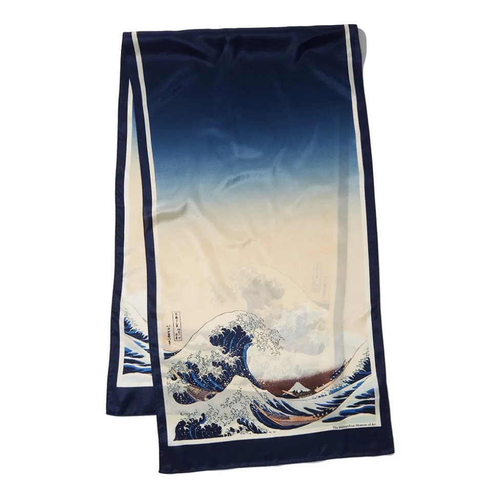 Hokusai Great Wave Oblong Silk Scarf