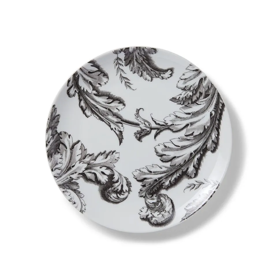 Italian Etched Leaves Side Plate Set