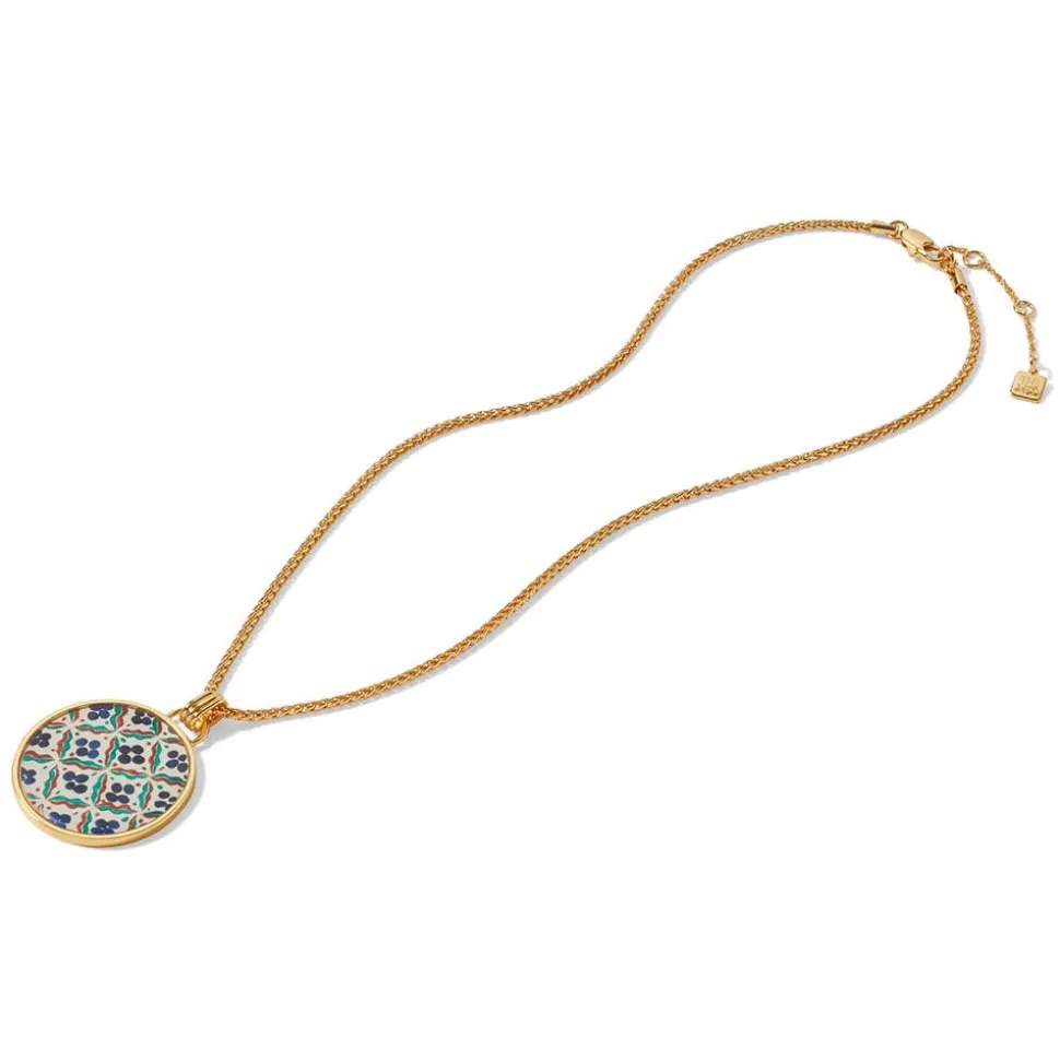 Iznik Cintamani Enamel Pendant Necklace
