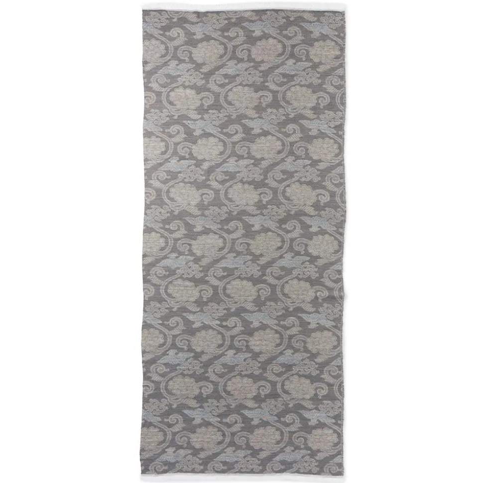 Japanese Birds And Flowers Oversize Jacquard Shawl