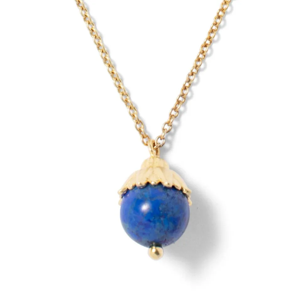 Lotus Bead Pendant Necklace