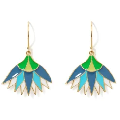 Lotus Blossom Drop Earrings