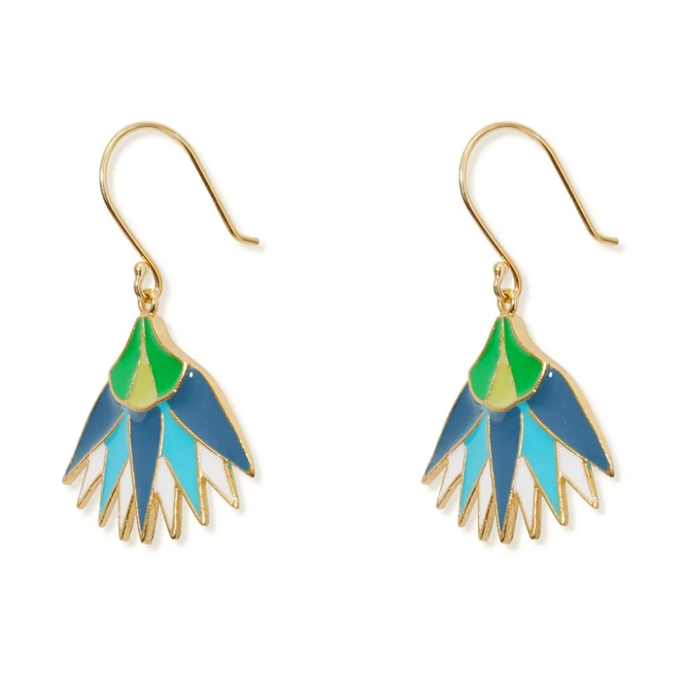 Lotus Blossom Drop Earrings