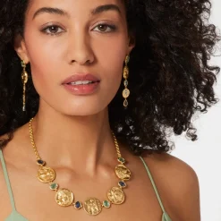 Mediterranean Coin Statement Earrings