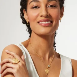 Mediterranean Coin Stud Earrings