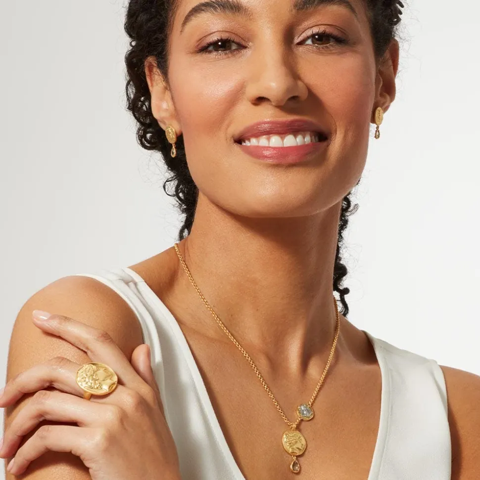 Mediterranean Coin Stud Earrings