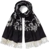 Met Florals Embroidered 50Th Anniversary Shawl