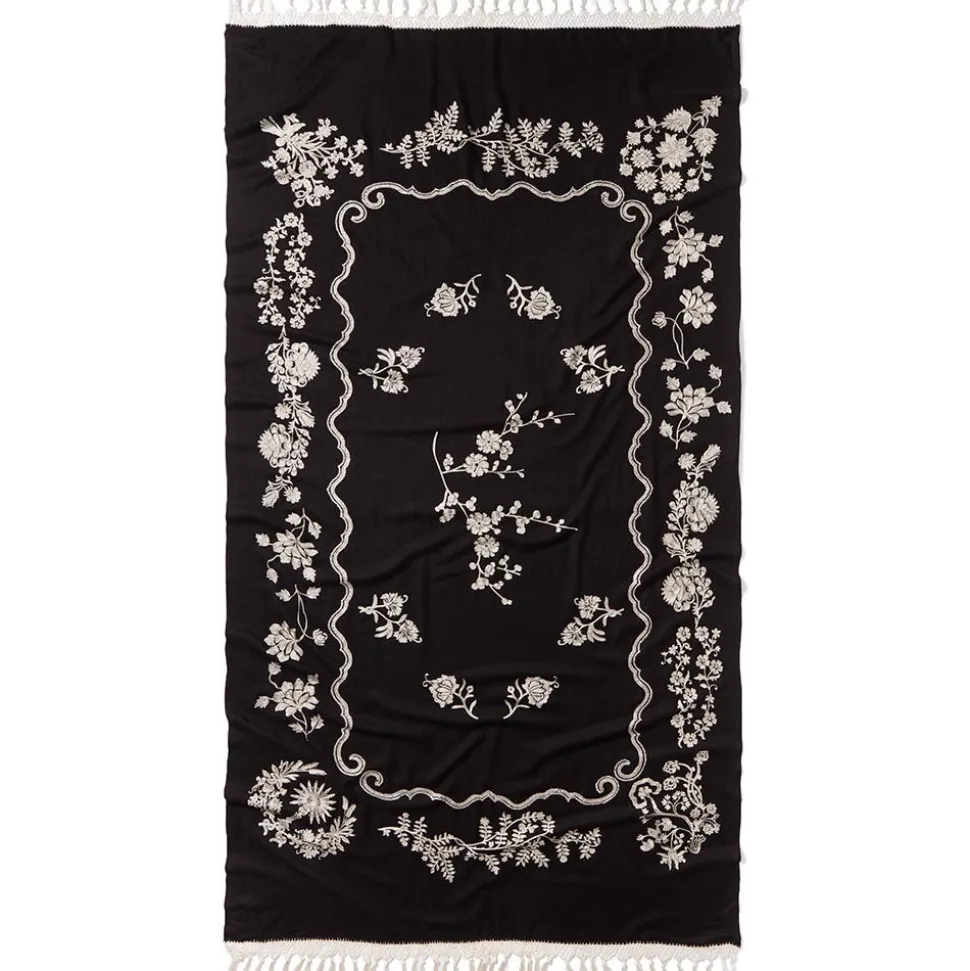 Met Florals Embroidered 50Th Anniversary Shawl