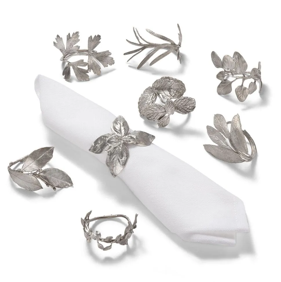 Mixed Herb Napkin Ring Set