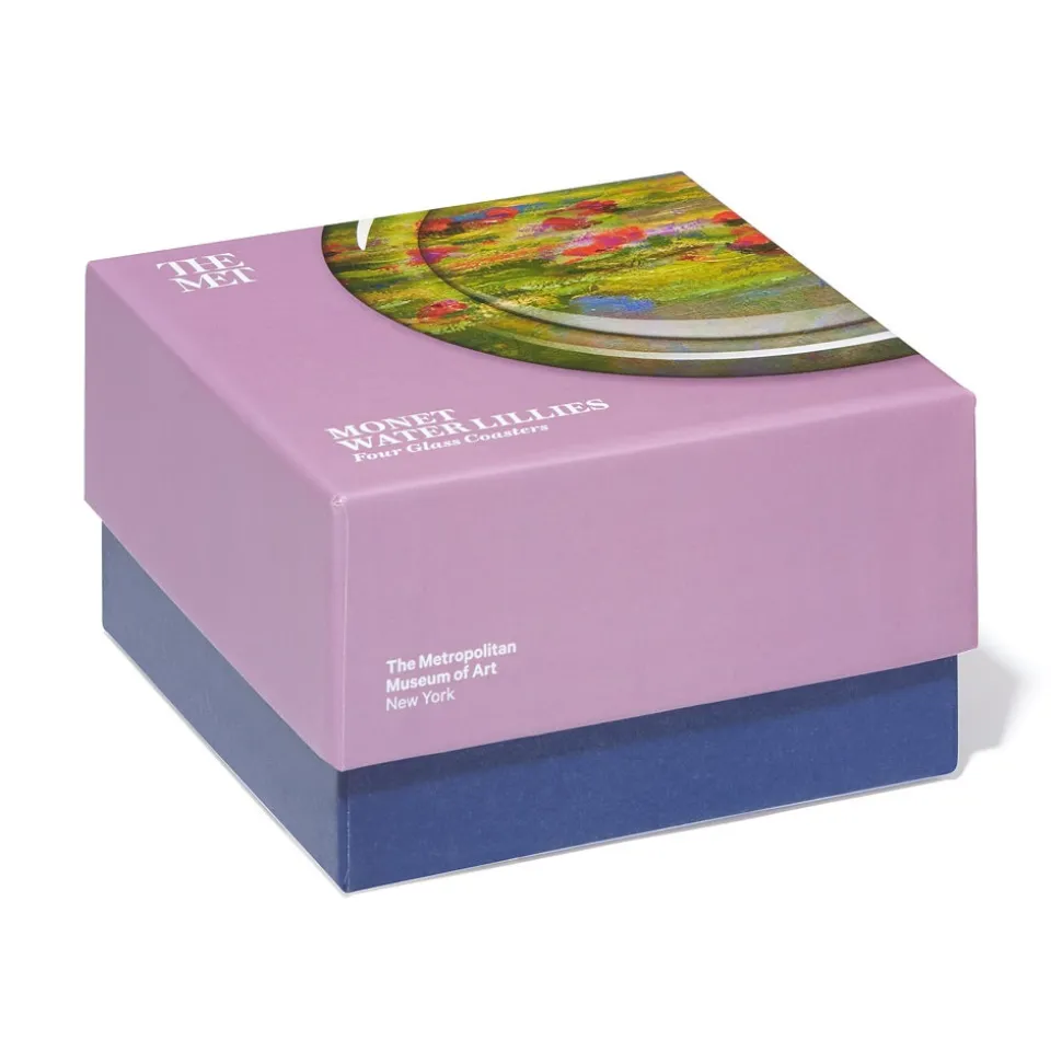 Monet Water Lilies Glass Coasters