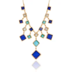Mosaic Column Bib Necklace