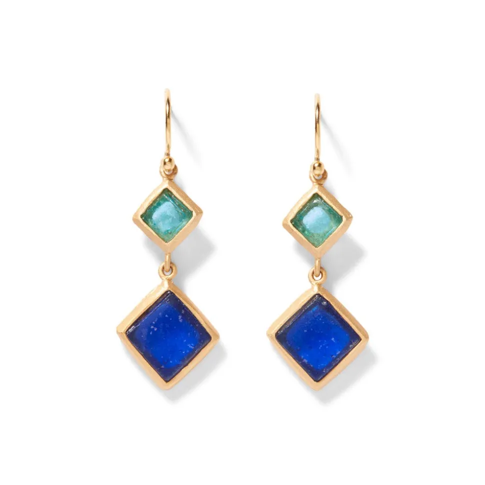 Mosaic Column Drop Earrings