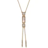 Mother-Of-Pearl Tile Double Lariat Necklace