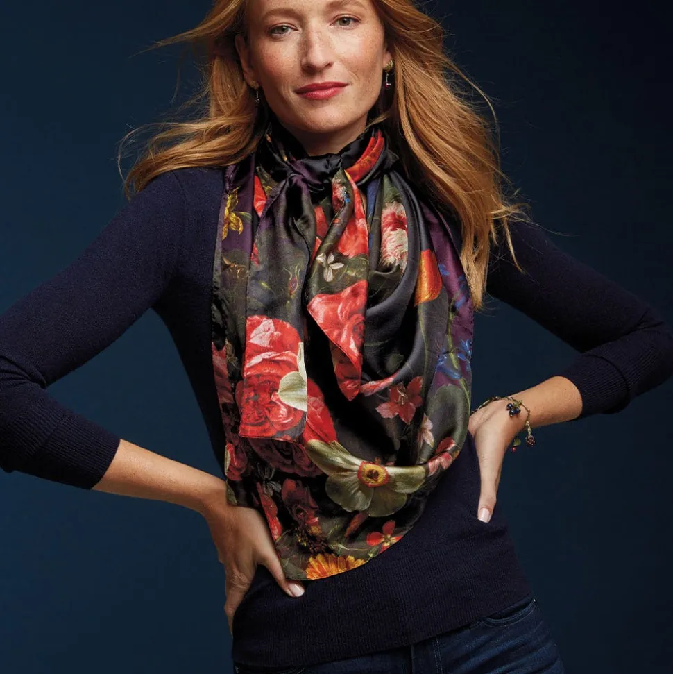 Peeters Bouquet Of Flowers Oversize Oblong Scarf
