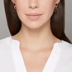 Roman Carnelian Drop Earrings