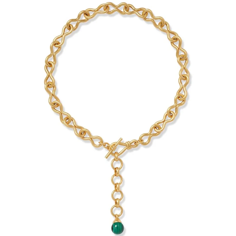 Roman Malachite Statement Necklace
