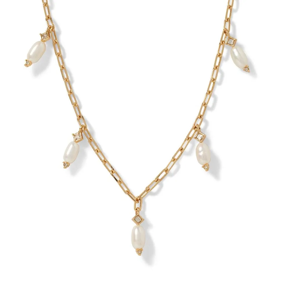 Royal Tudor Pearl And Chain Necklace