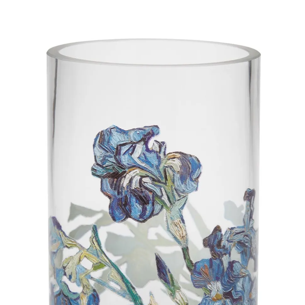 Van Gogh Irises Glass Vase