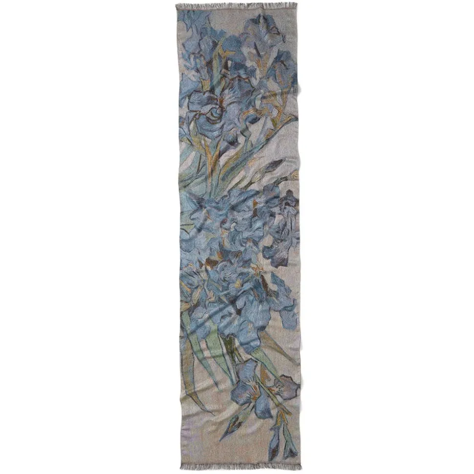 Van Gogh Irises Wool-Blend Shawl