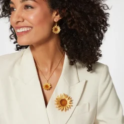 Van Gogh Sunflower Pendant Necklace
