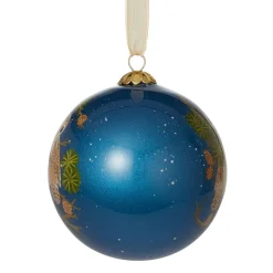 Winter Birds Hand-Painted Glass Ornament Set